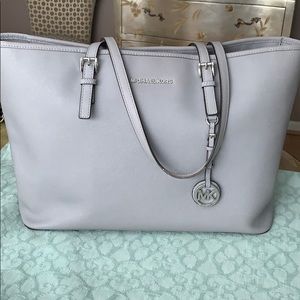 Michael Kors light gray tote